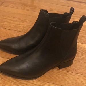 Beautiful black leather booties